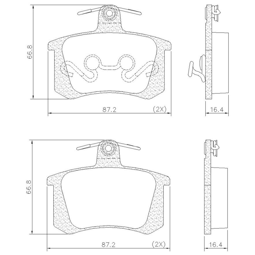 Pastilha de Freio Traseira para Fiat Tempra e Tempra SW - Fras-le - PD/49