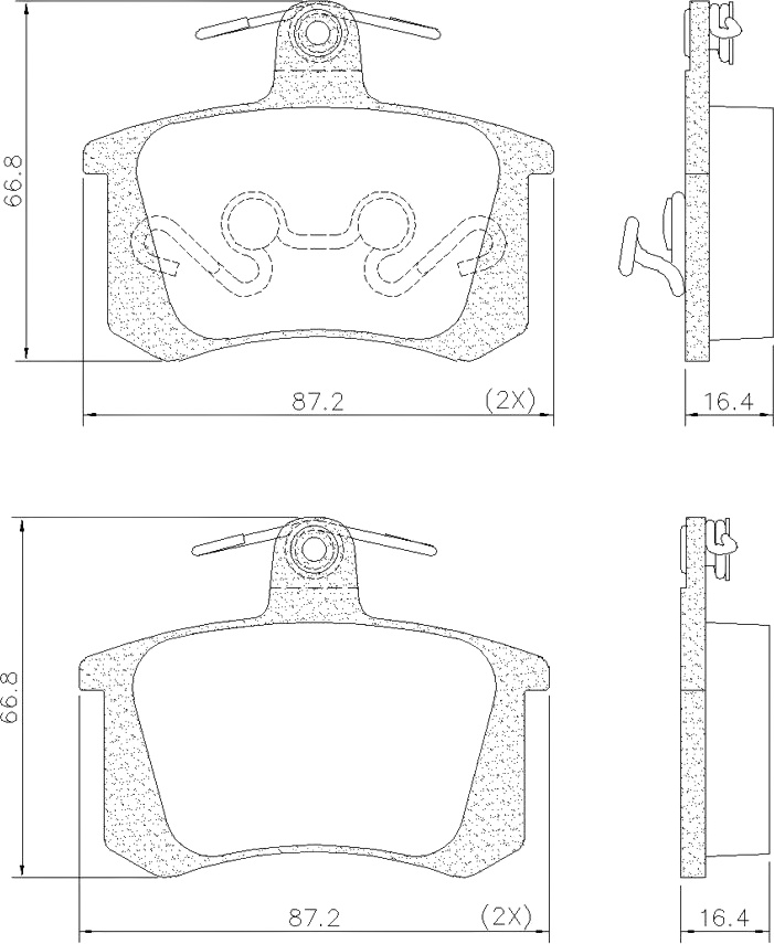 Pastilha de Freio Traseira para Fiat Tempra e Tempra SW - Fras-le - PD/49