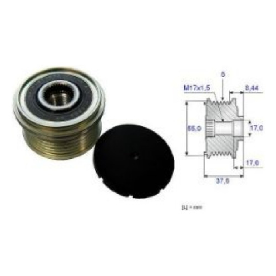 Polia Roda Livre do Alternador - SKF - VKM 03601 A