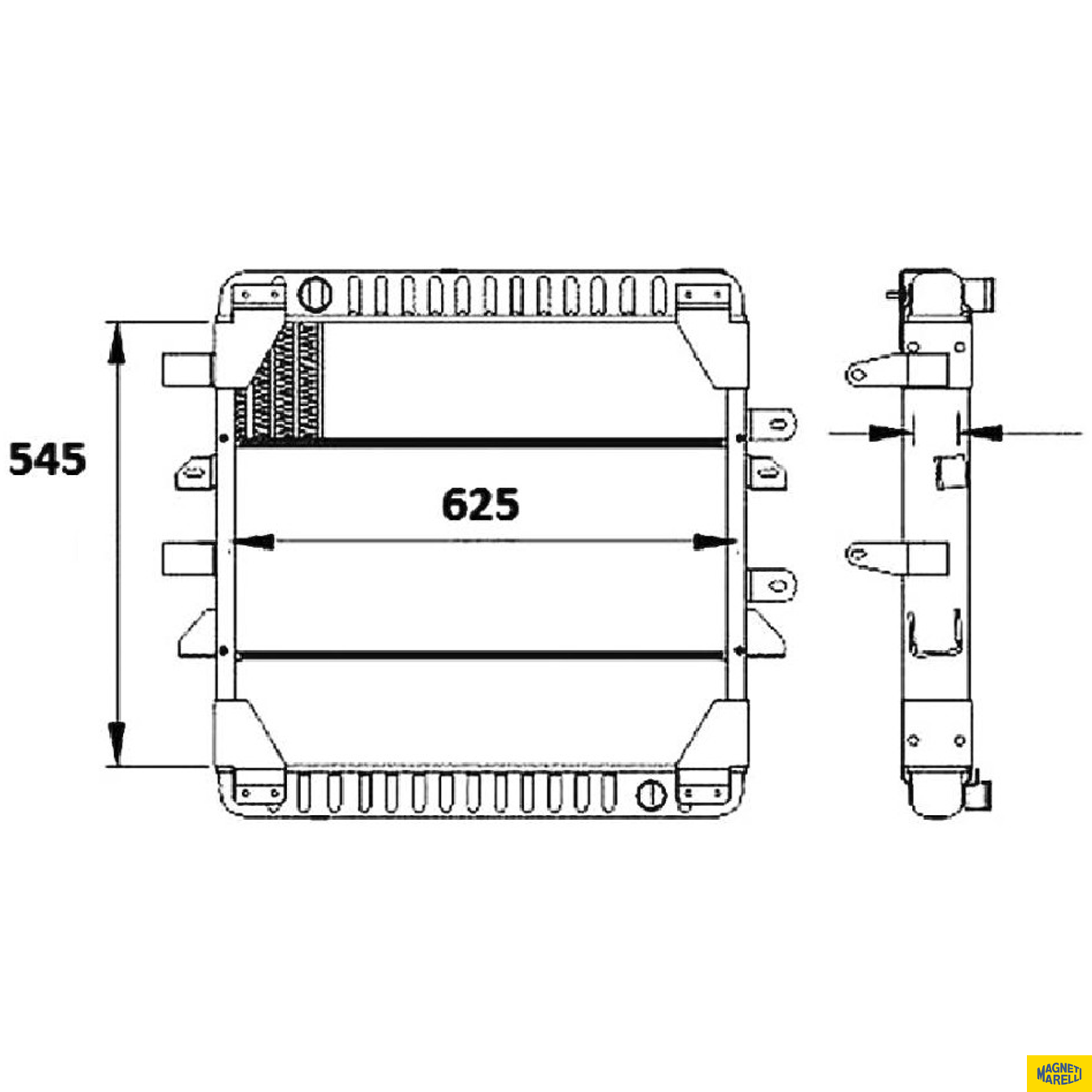 Radiador de Água - Magneti Marelli - RMM1018NMB
