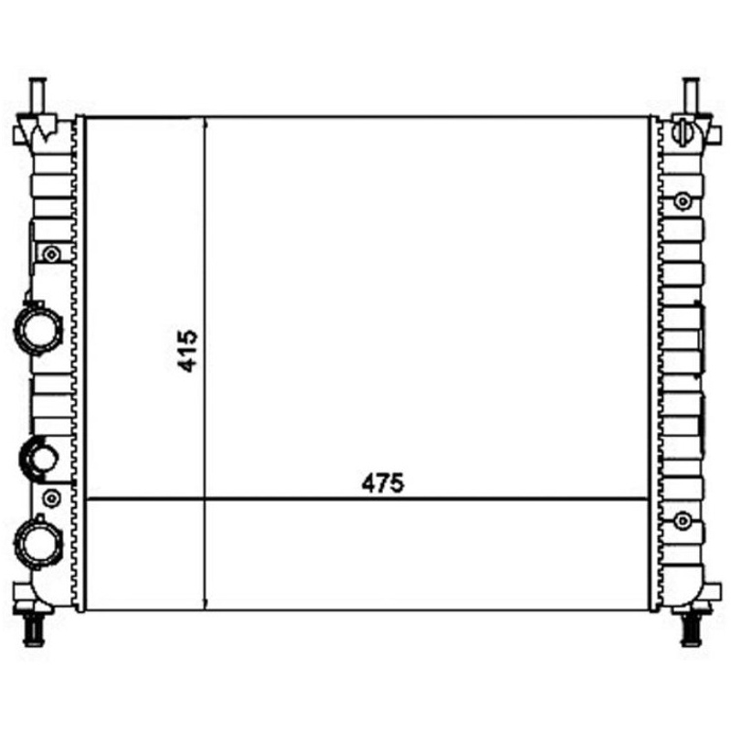 Radiador de Água para Fiat Brava - Magneti Marelli - RMM1055RFT