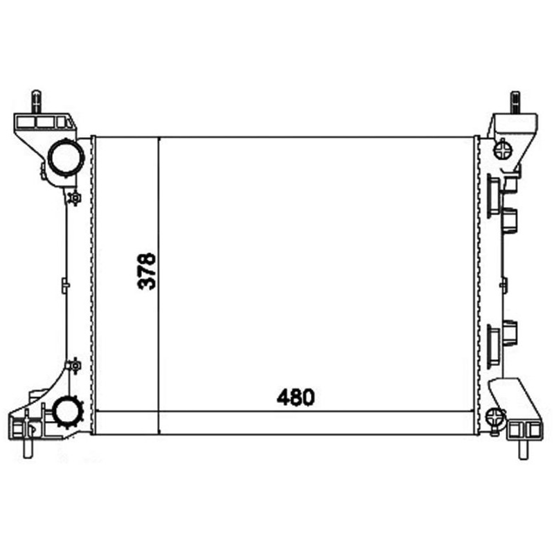 Radiador de Água para Fiat Grand Siena e Uno - Magneti Marelli - RMM1047RFT