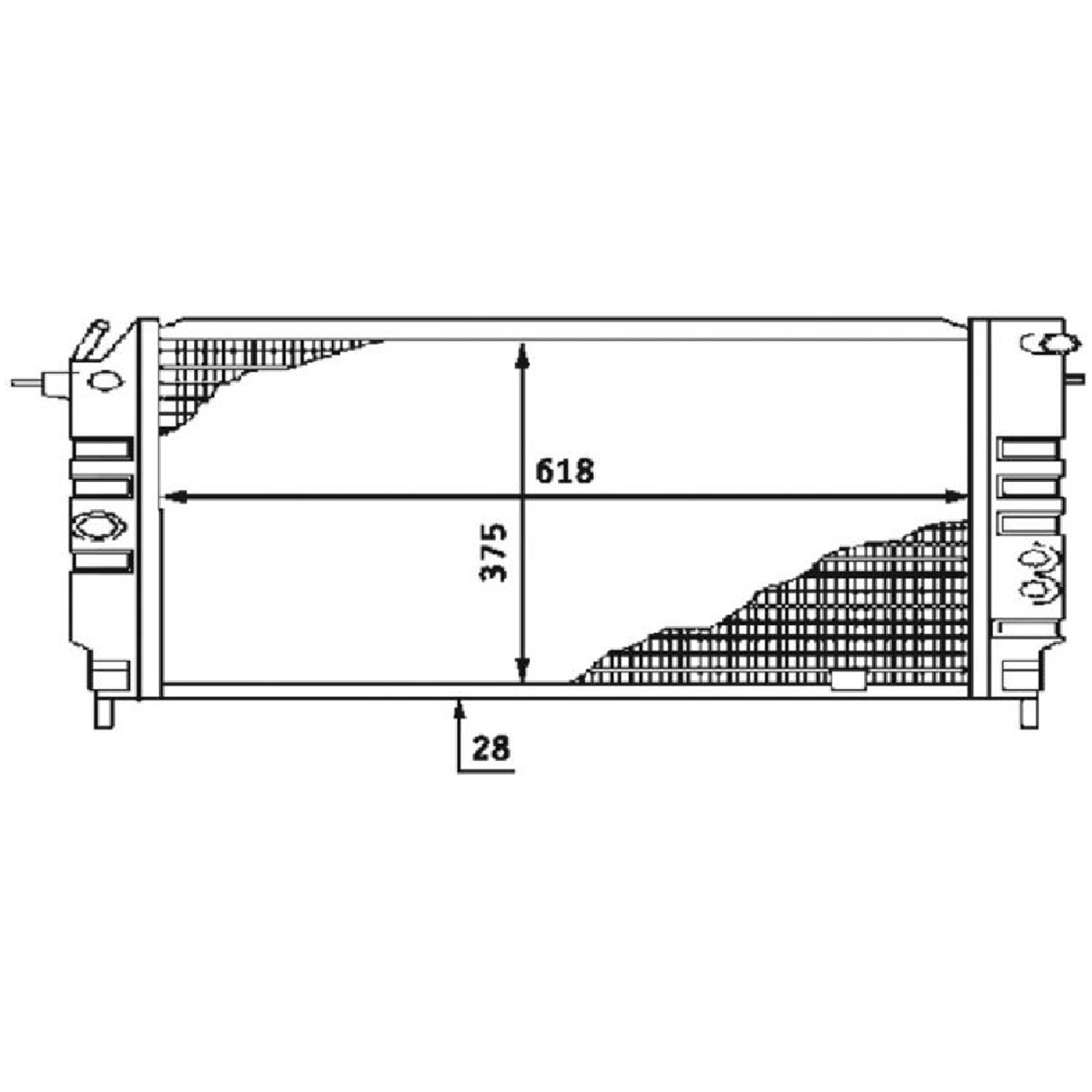 Radiador de Água para Chevrolet Vectra - Magneti Marelli - RMM376715721