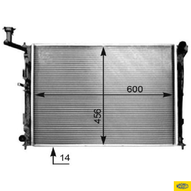 Radiador de Água para Hyundai I30 e I30 CW - Magneti Marelli - 8MK376754521