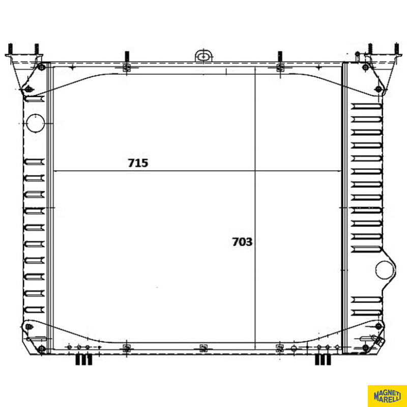 Radiador de Água para Ford F-12000 e F-14000 - Magneti Marelli - RMM1037NFD