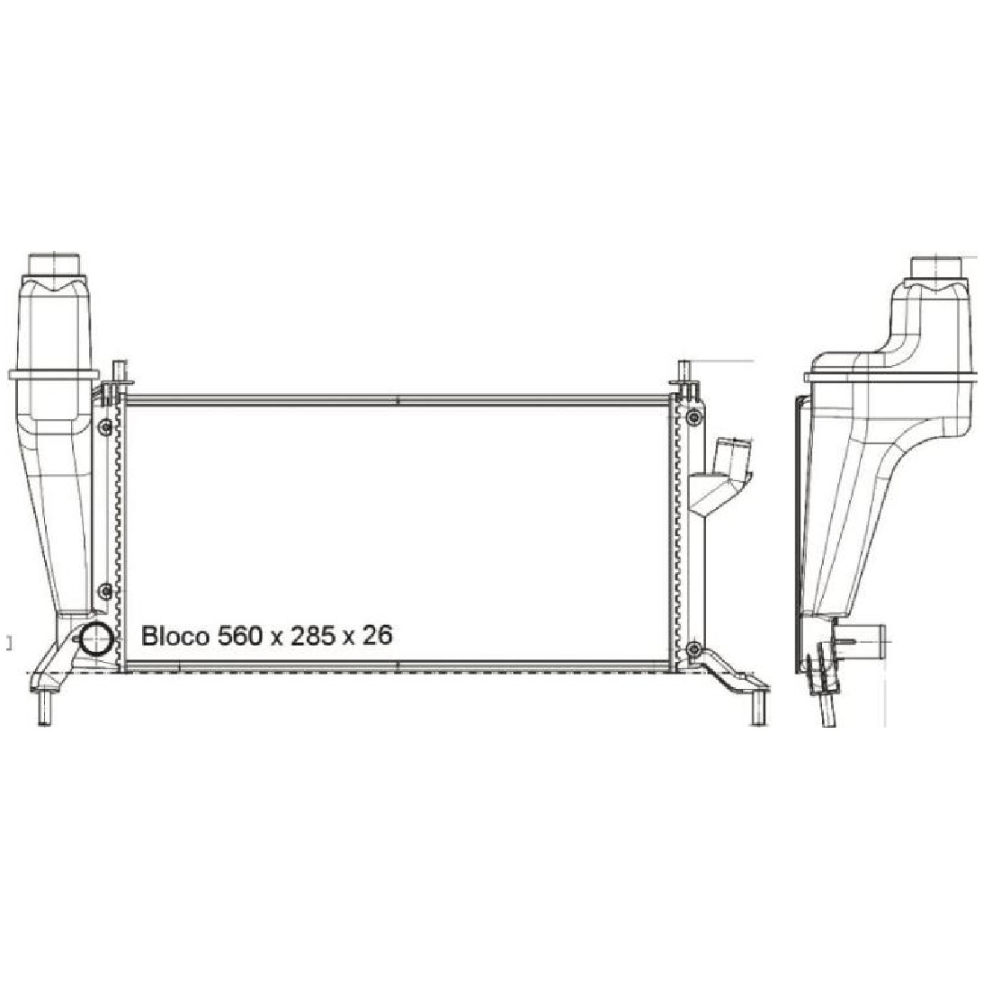 Radiador de Água para Chevrolet Celta - Magneti Marelli - RMM521001M