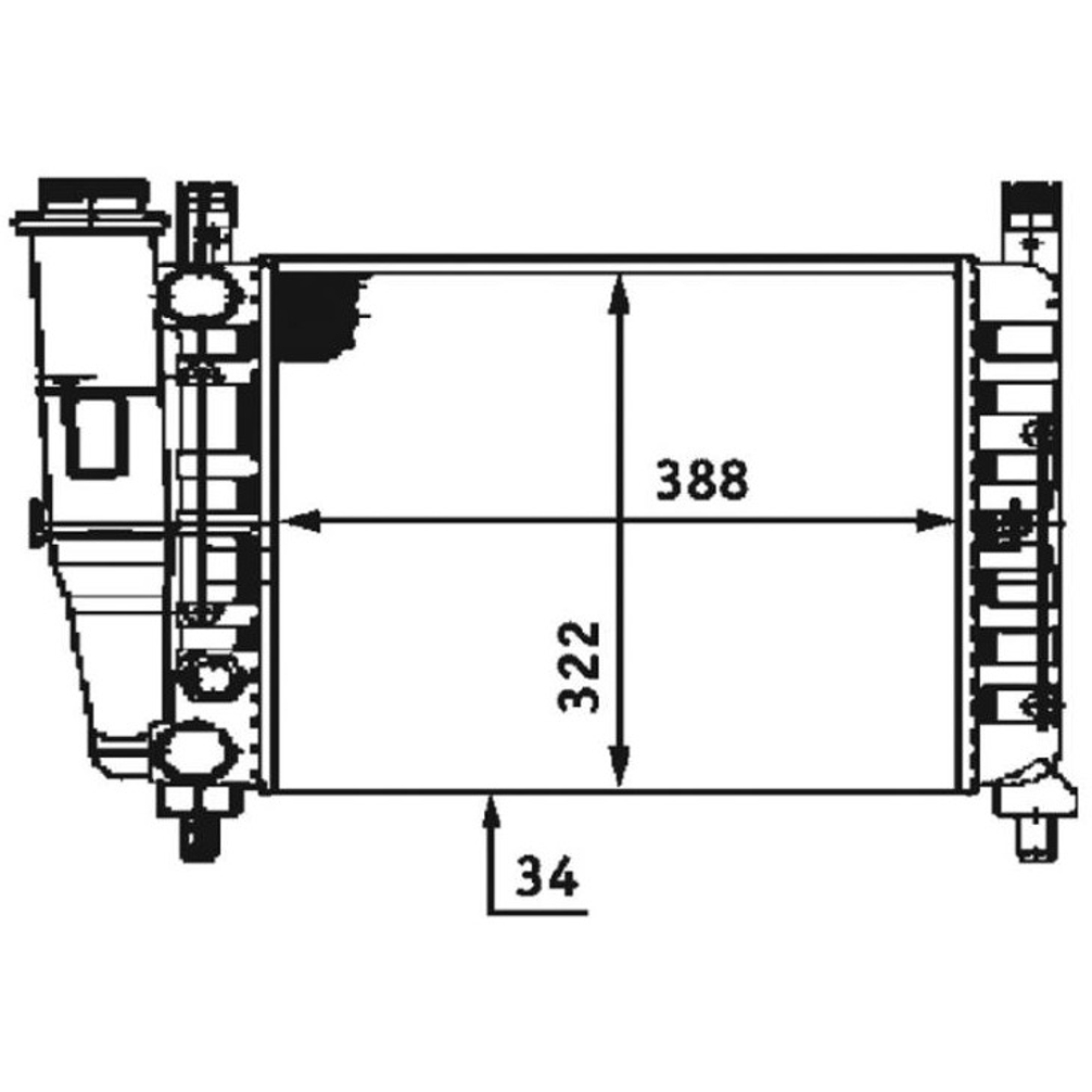 Radiador de Água - Magneti Marelli - RMM376713521