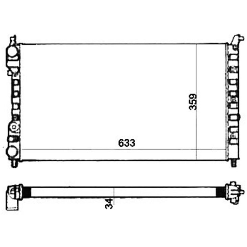 Radiador de Água para Fiat Tempra - Magneti Marelli - RMM1046RFT