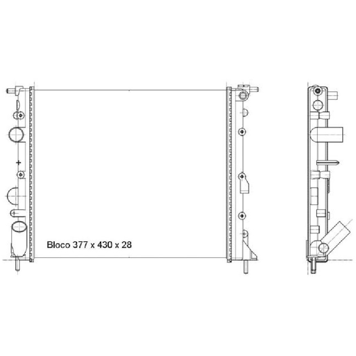 Radiador de Água para Renault CLIO e CLIO SEDAN - Magneti Marelli - RMM773001M