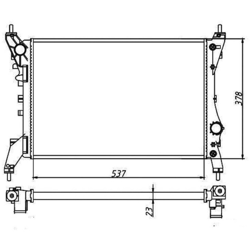 Radiador de Água para Fiat Punto - Magneti Marelli - RMM1002HFT