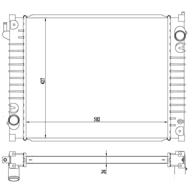 Radiador de Água para Ford Ranger - Magneti Marelli - RMM1050RFD