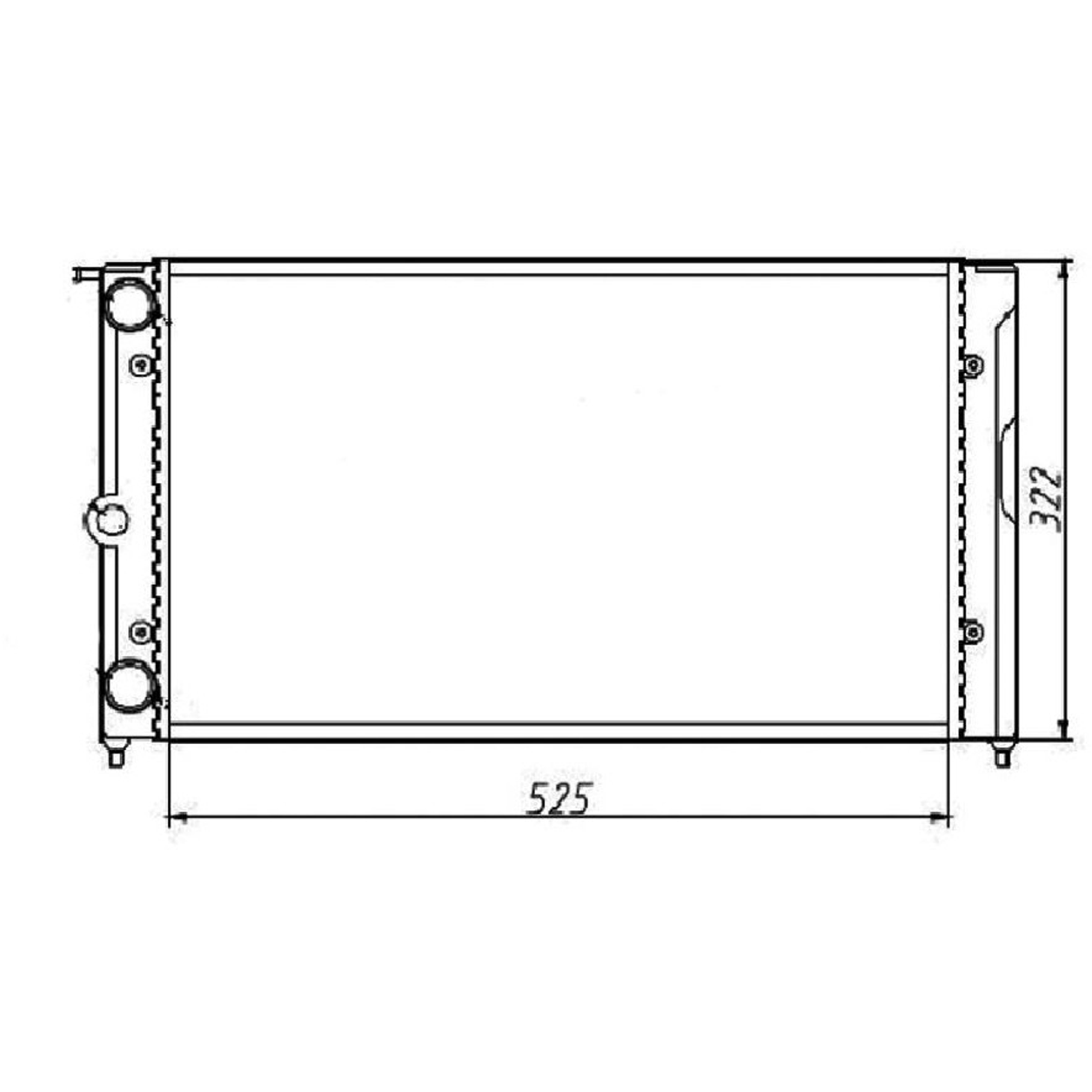 Radiador de Água para Volkswagen Quantum e Santana - Magneti Marelli - RMM1015HVW