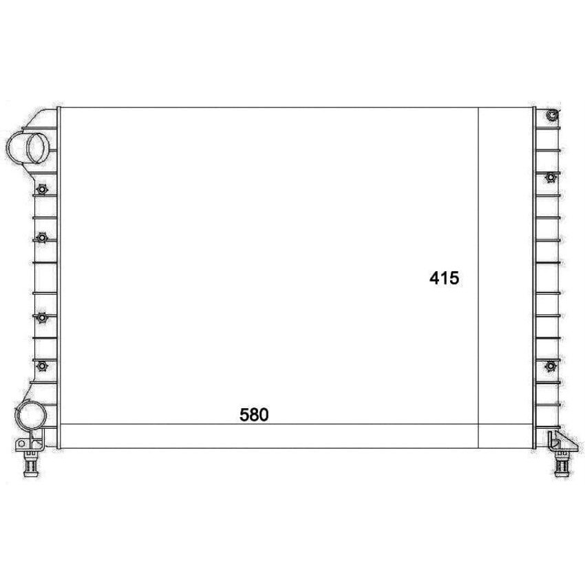 Radiador de Água para Fiat Doblo - Magneti Marelli - RMM1127FT