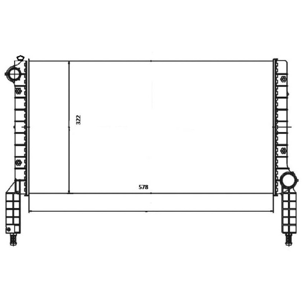 Radiador de Água para Fiat Doblo - Magneti Marelli - RMM1004HFT
