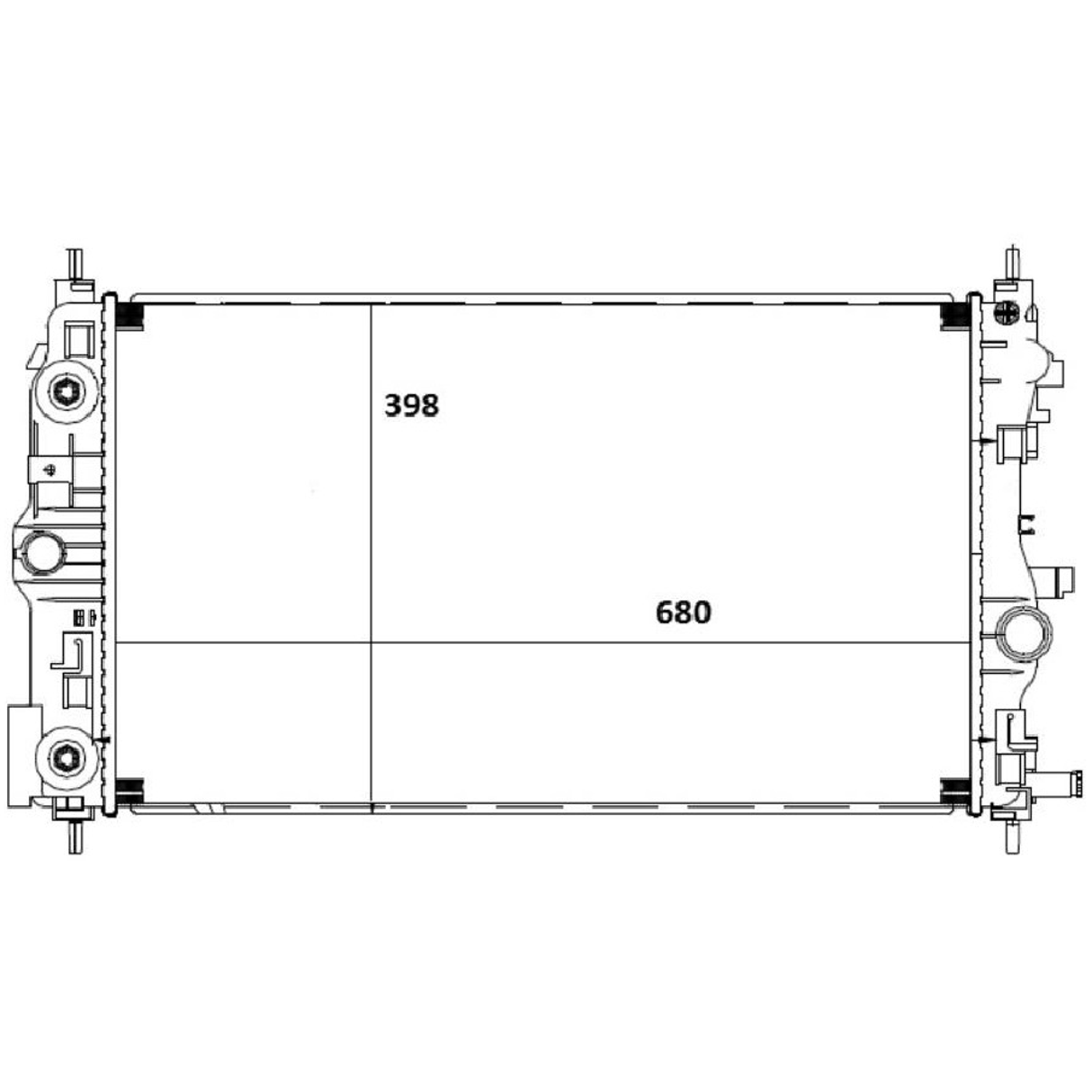 Radiador de Água para Chevrolet Cruze e Cruze Sport6 - Magneti Marelli - RMM1113GM