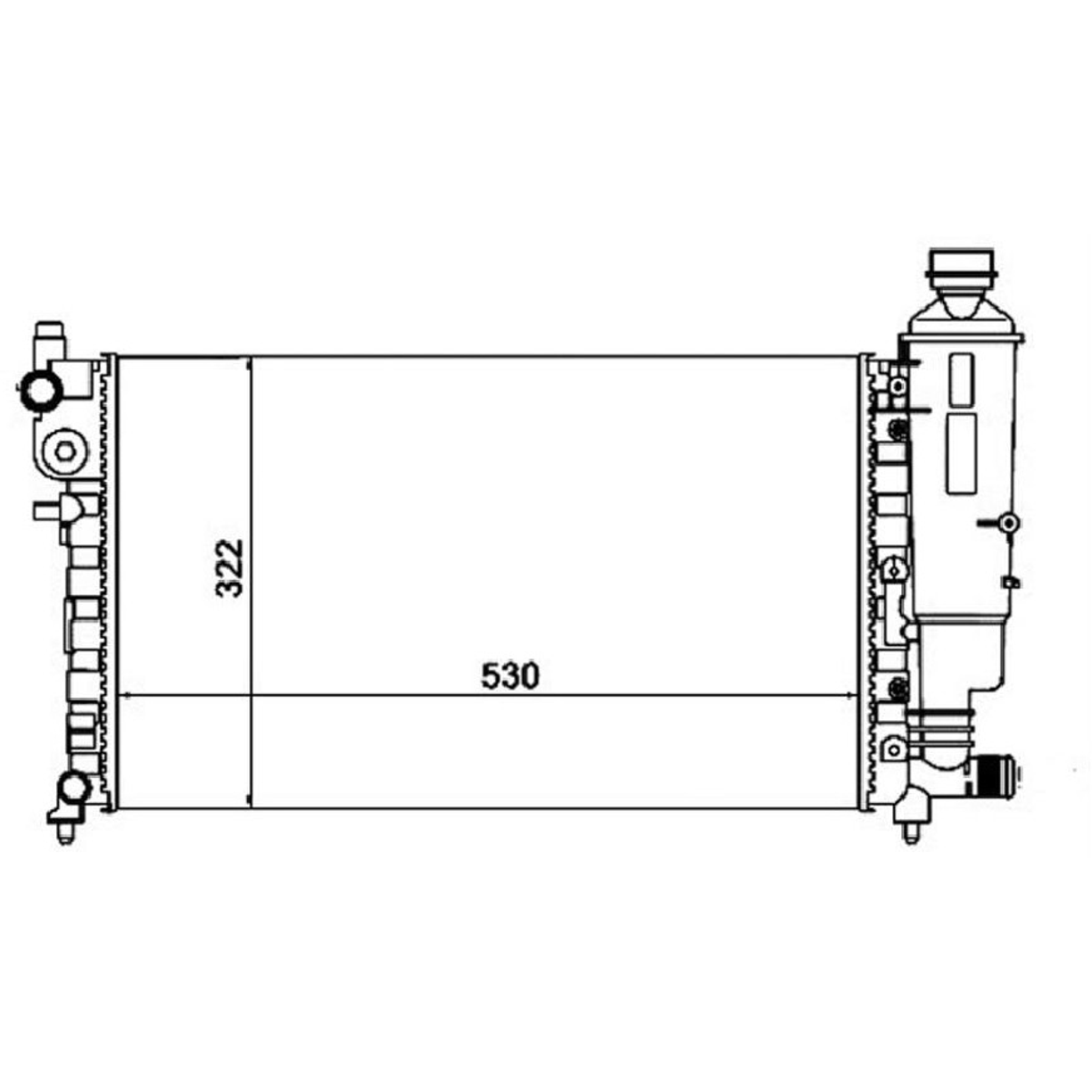 Radiador de Água para Peugeot 106 - Magneti Marelli - RMM1060RPE
