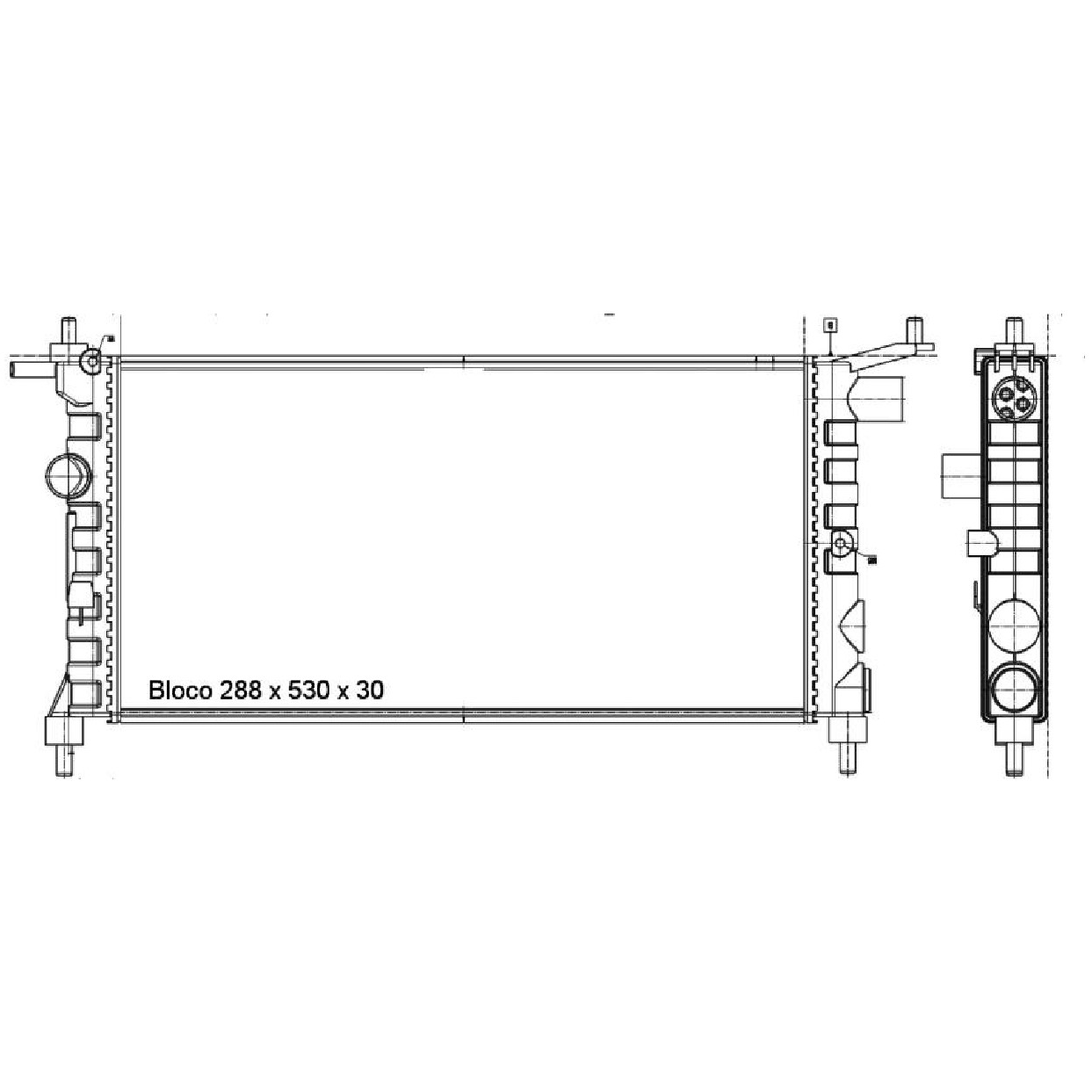 Radiador de Água Chevrolet Corsa - Magneti Marelli - RMM512001M