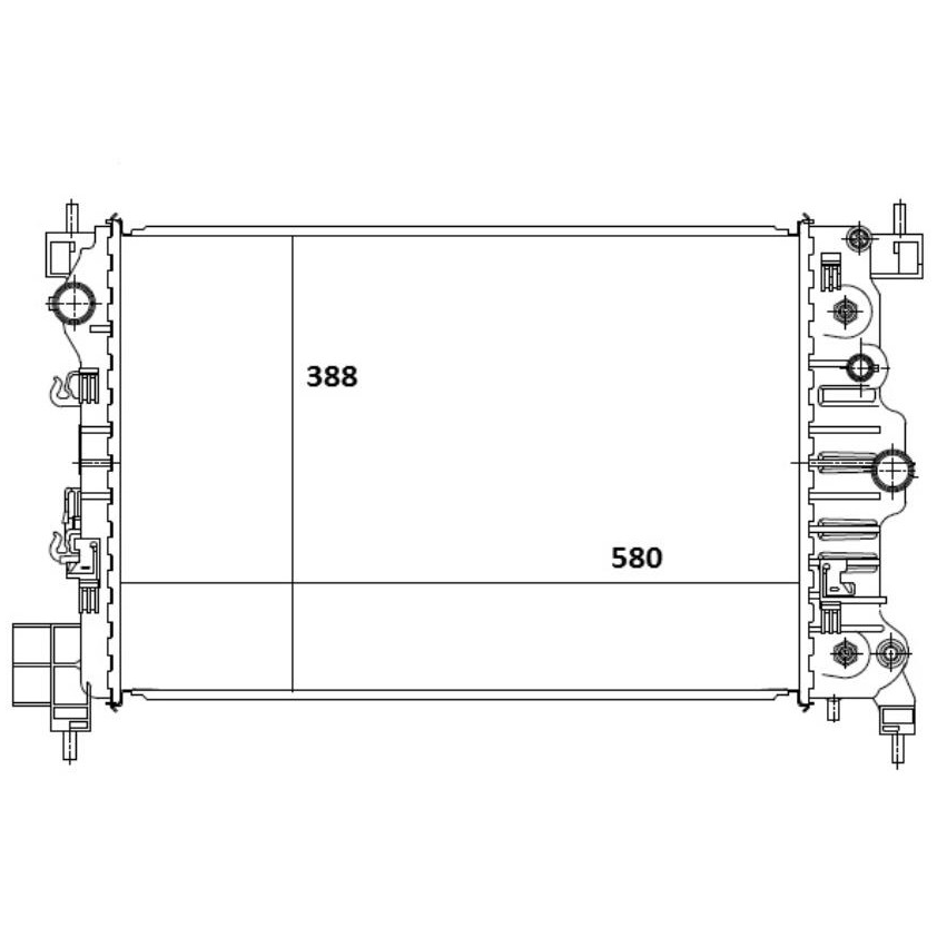 Radiador de Água para Chevrolet Sonic e Sonic Sedan - Magneti Marelli - RMM1124GM