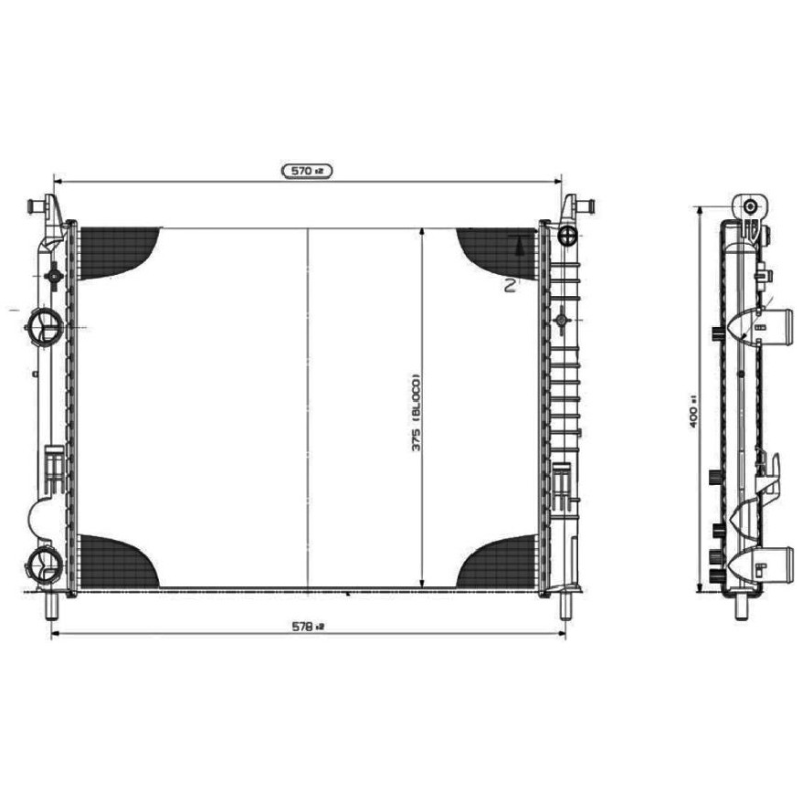 Radiador de Água - Magneti Marelli - RMM5339001
