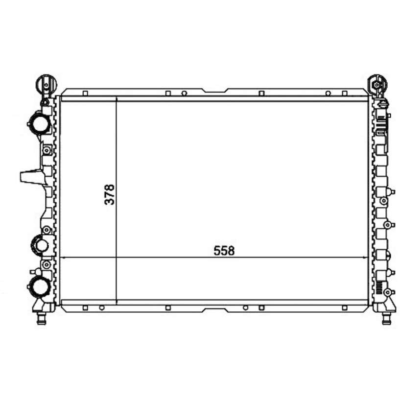 Radiador de Água para Alfa Romeo 145 e Fiat Tipo - Magneti Marelli - RMM1054RFT
