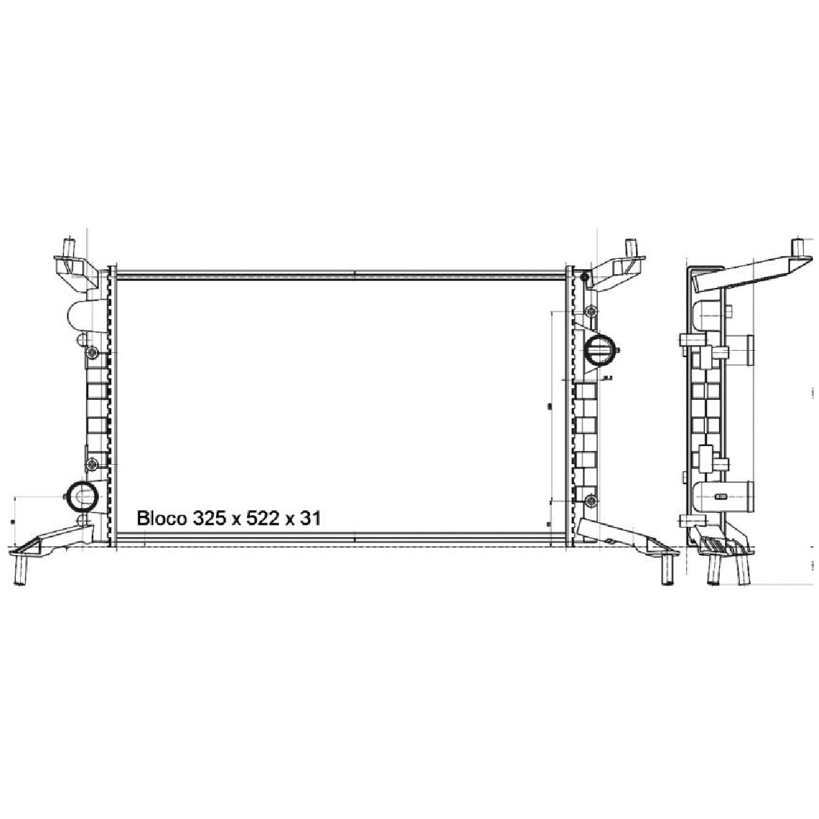 Radiador de Água para Chevrolet Celta e Prisma - Magneti Marelli - RMM518001M