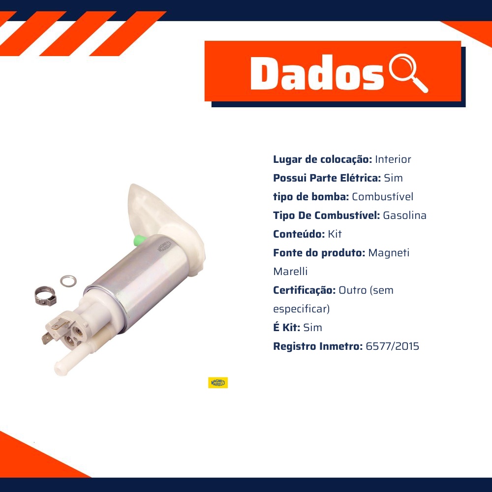 Kit Refil Da Bomba De Combustível - Magneti Marelli - MM209A