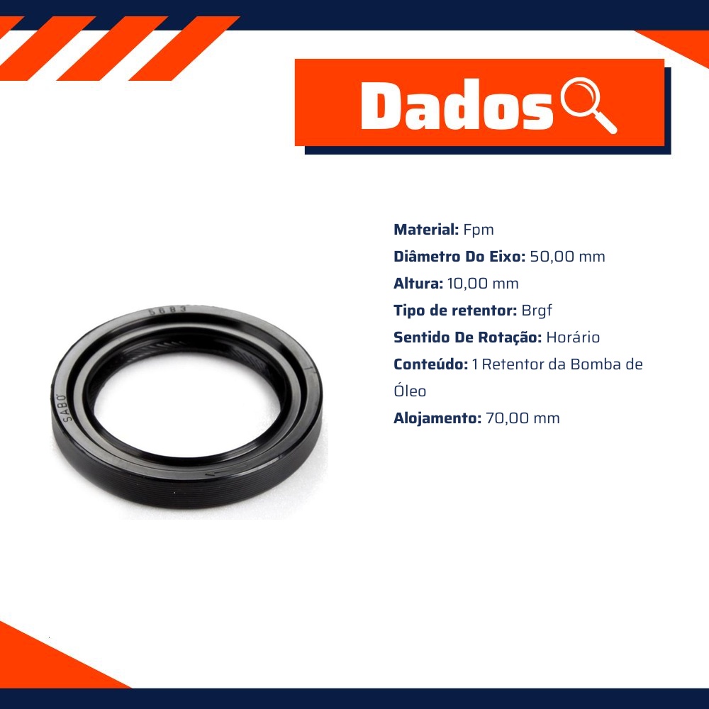 Retentor da Bomba de Óleo - Sabó - 05683BRGF