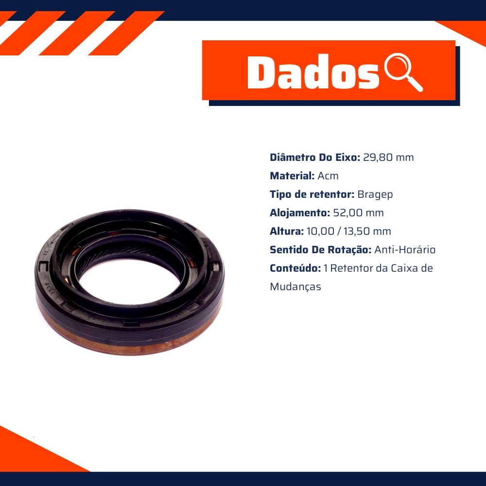 Retentor da Caixa de Mudanças - Sabó - 07538BRAGEP