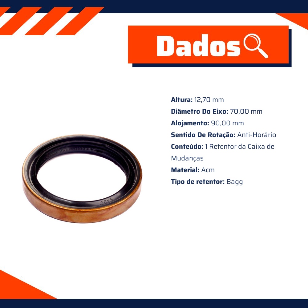 Retentor da Caixa de Mudanças - Sabó - 02961BAGG