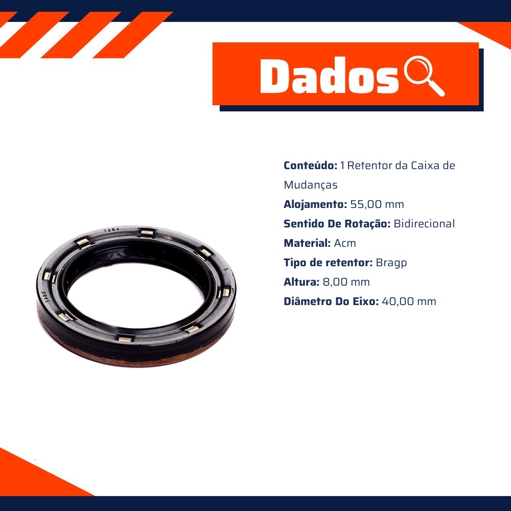 Retentor da Caixa de Mudanças - Sabó - 07284BRAGP