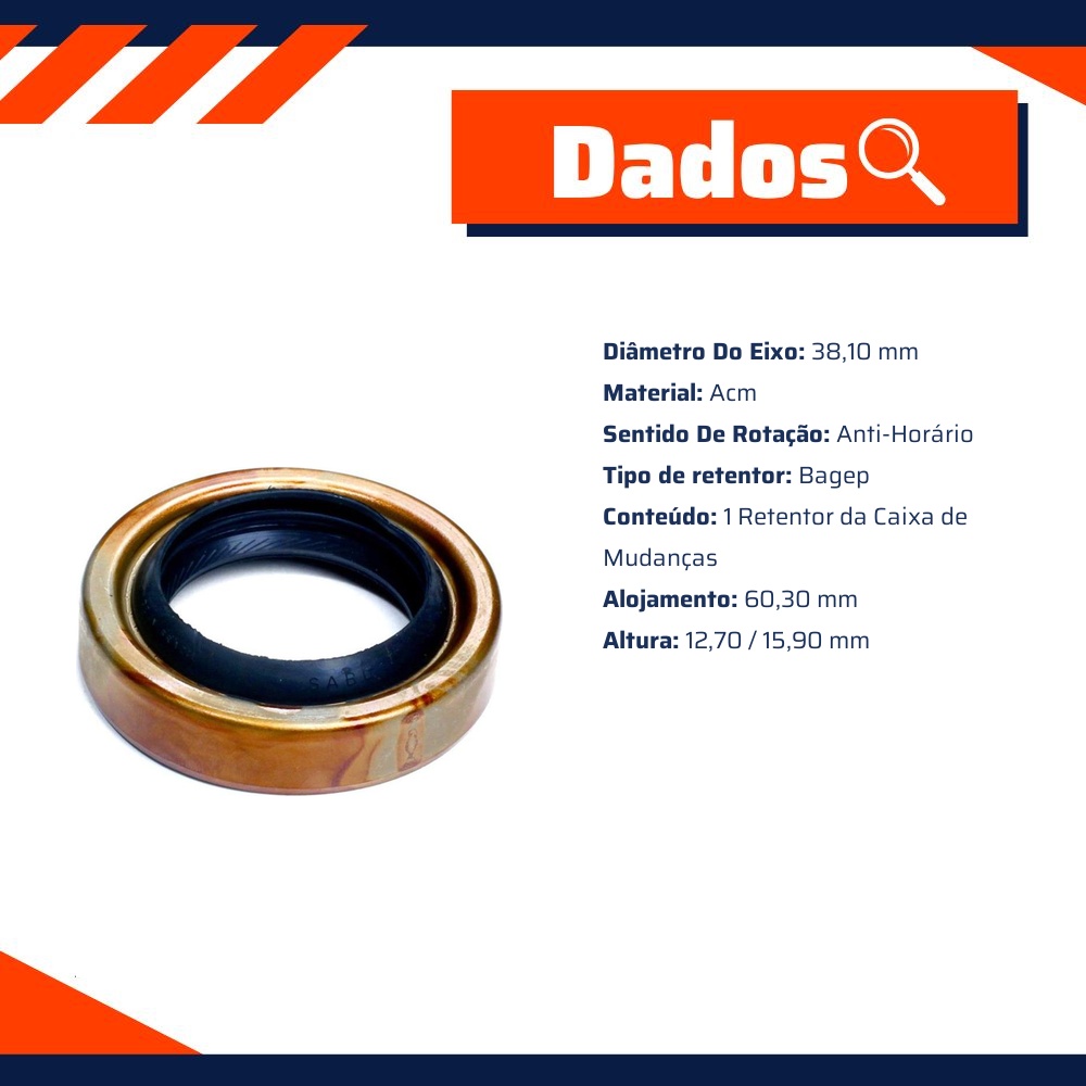 Retentor da Caixa de Mudanças - Sabó - 07199BAGEP