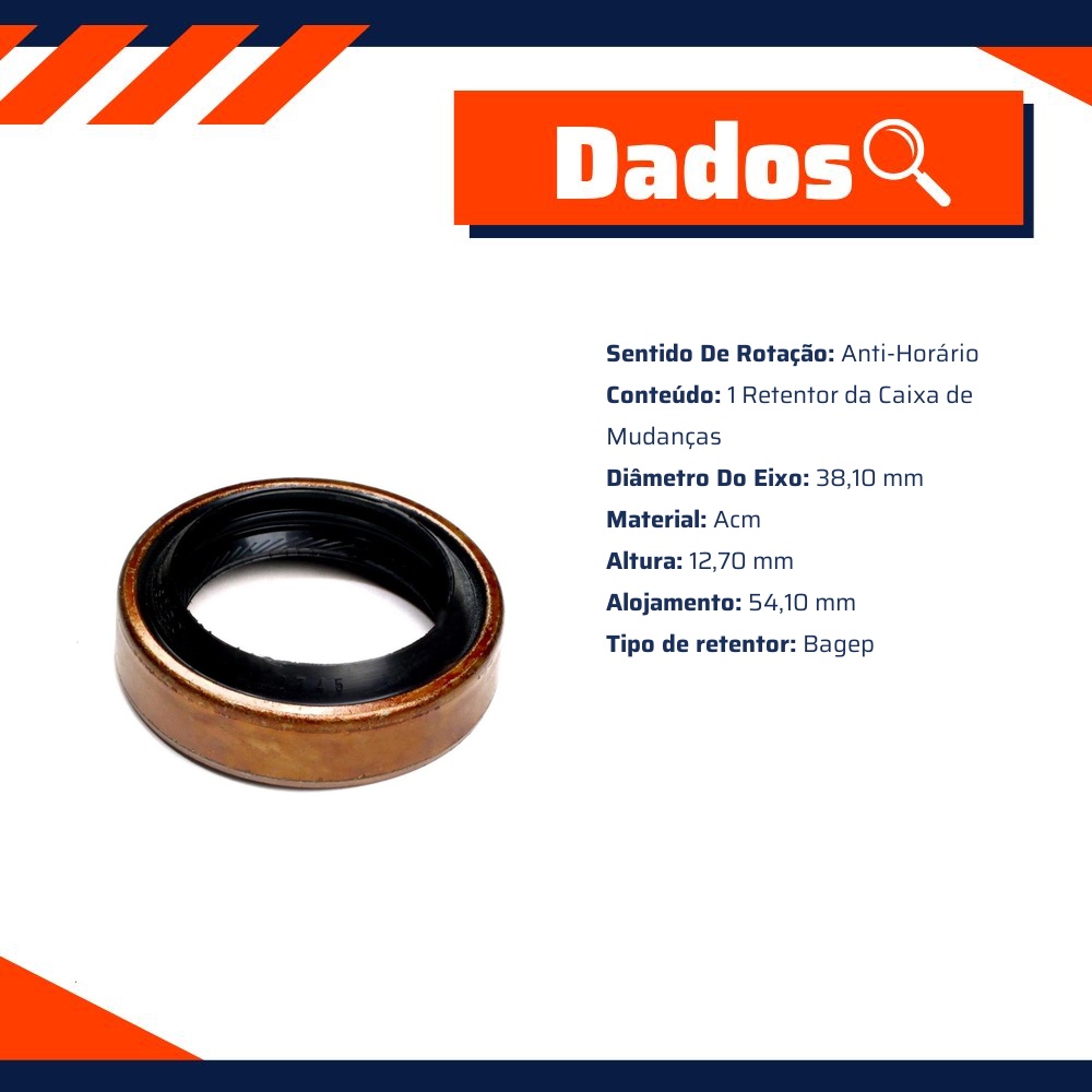 Retentor da Caixa de Mudanças para Chevrolet Blazer - Sabó - 07745BAGEP