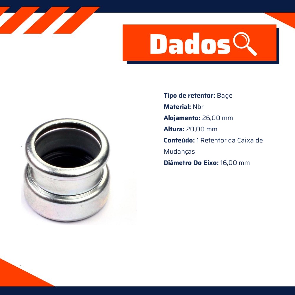 Retentor da Caixa de Mudanças - Sabó - 02008BAGE