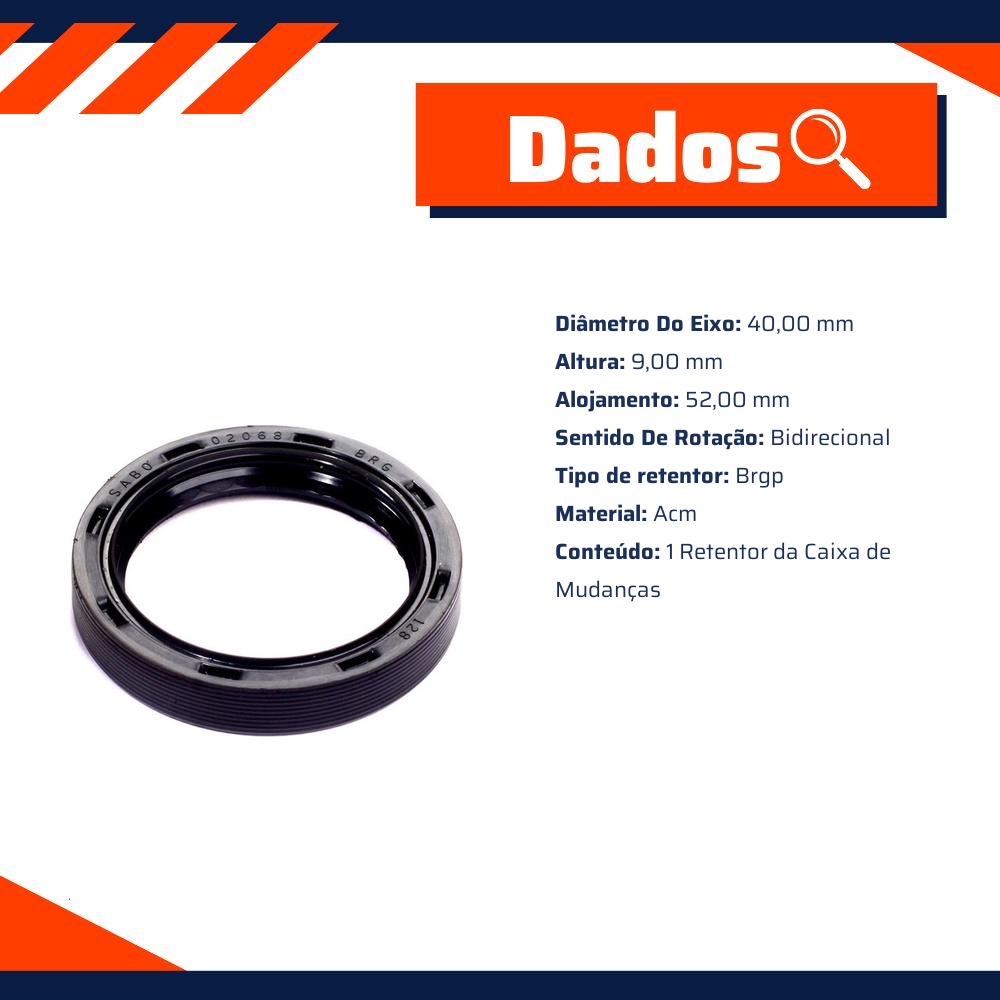 Retentor da Caixa de Mudanças - Sabó - 02068BRGP