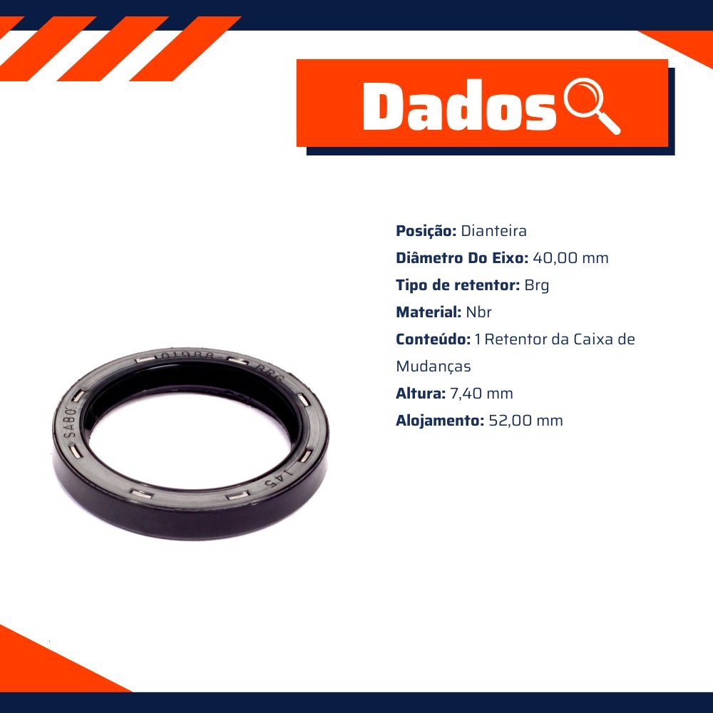 Retentor da Caixa de Mudanças - Sabó - 01988BRG