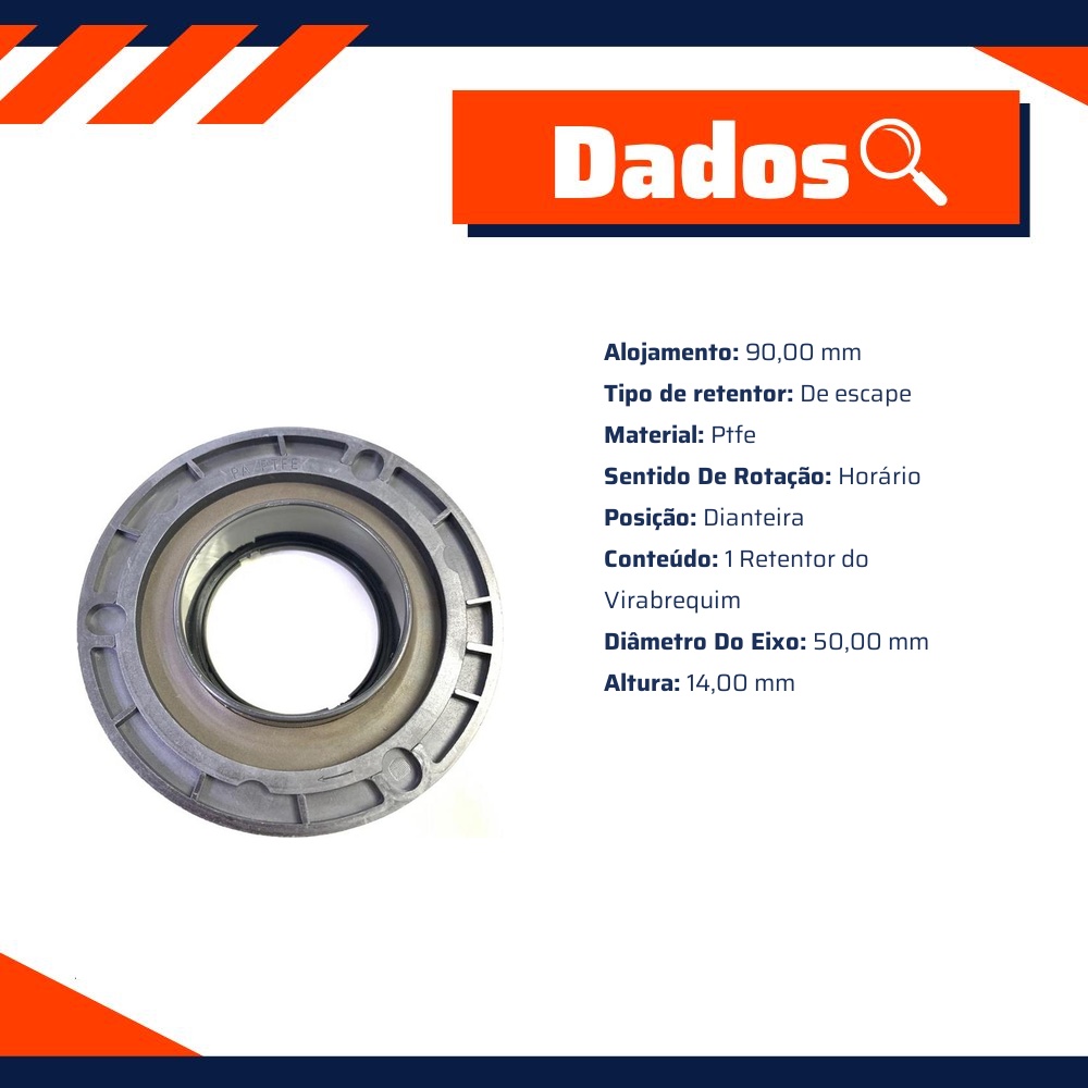 Retentor do Virabrequim para Ford Ranger e Transit - Sabó - 05972GRHE