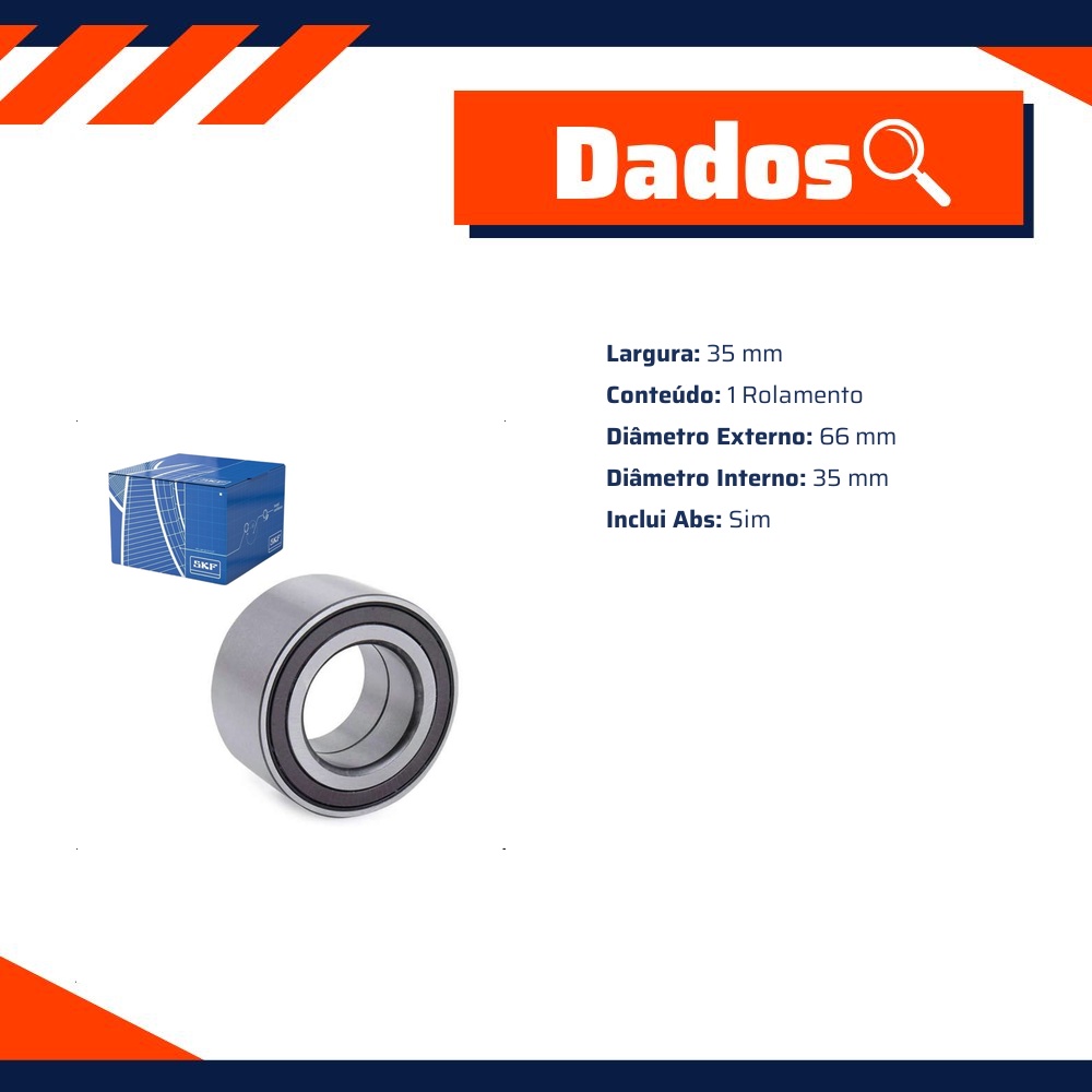Rolamento para Renault Kwid - SKF - VKBC 41010