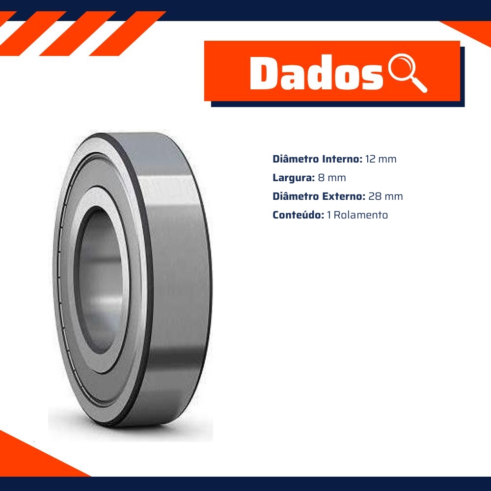 Rolamento - SKF - 6001-2Z