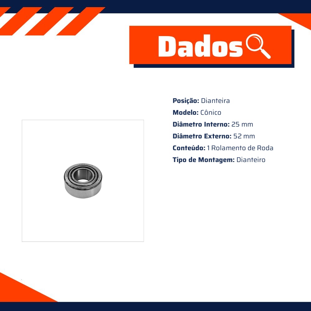 Rolamento de Roda - SKF - 33205 A