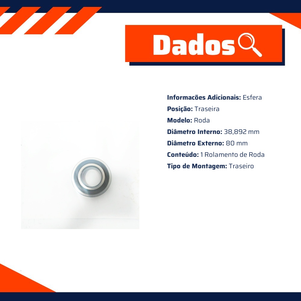 Rolamento de Roda - SKF - 12G-88128 TN9/GJN