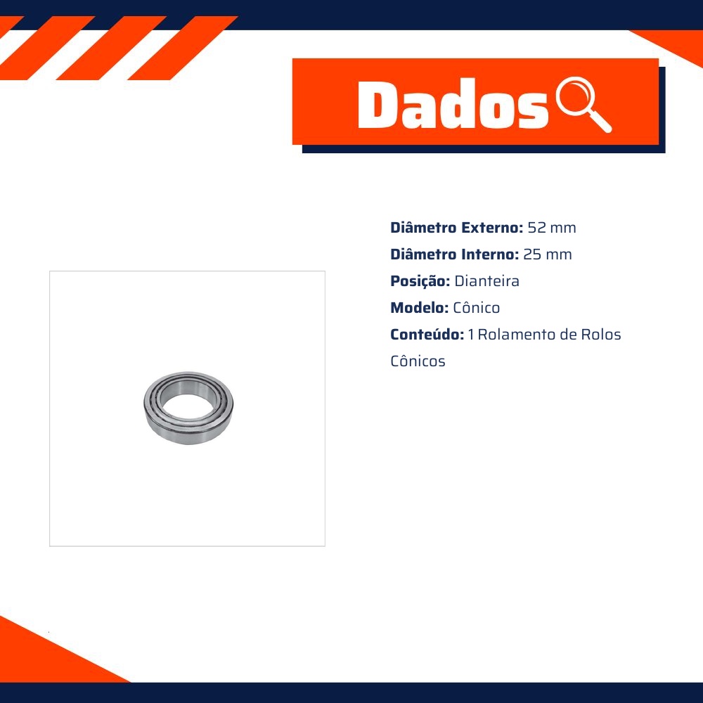 Rolamento de Rolos Cônicos - SKF - 30205 J2/Q