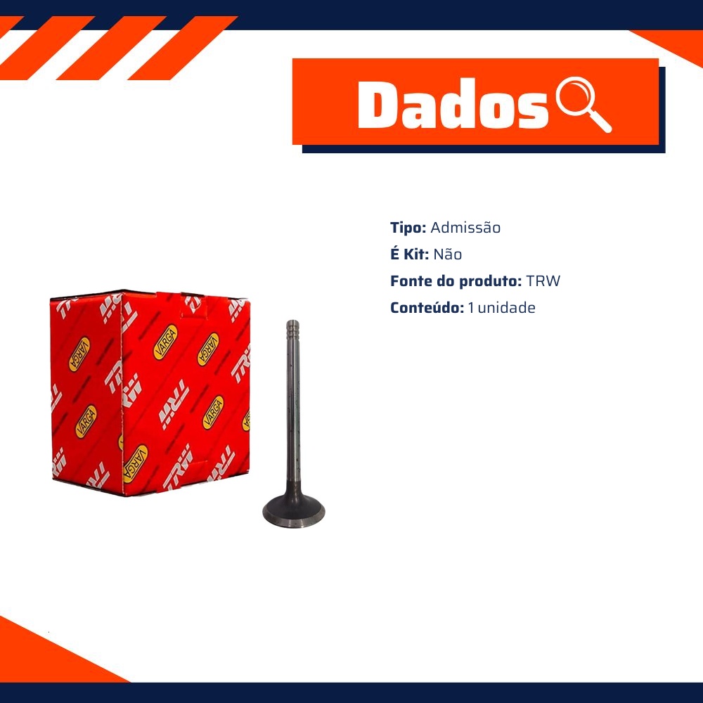 Válvula de Admissão para Volkswagen Gol - TRW - VX2930AA