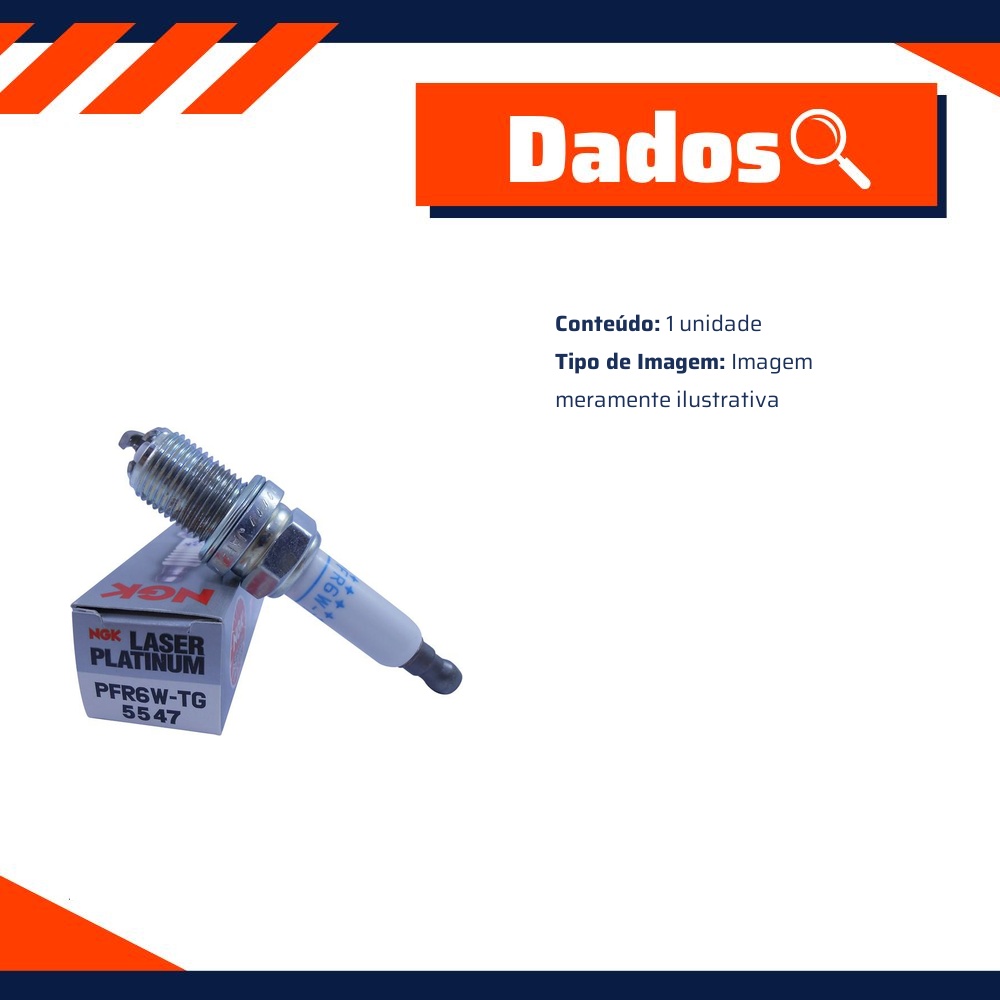 Vela de Ignição para Audi A8 e Volkswagen Touareg - NGK - PFR6W-TG