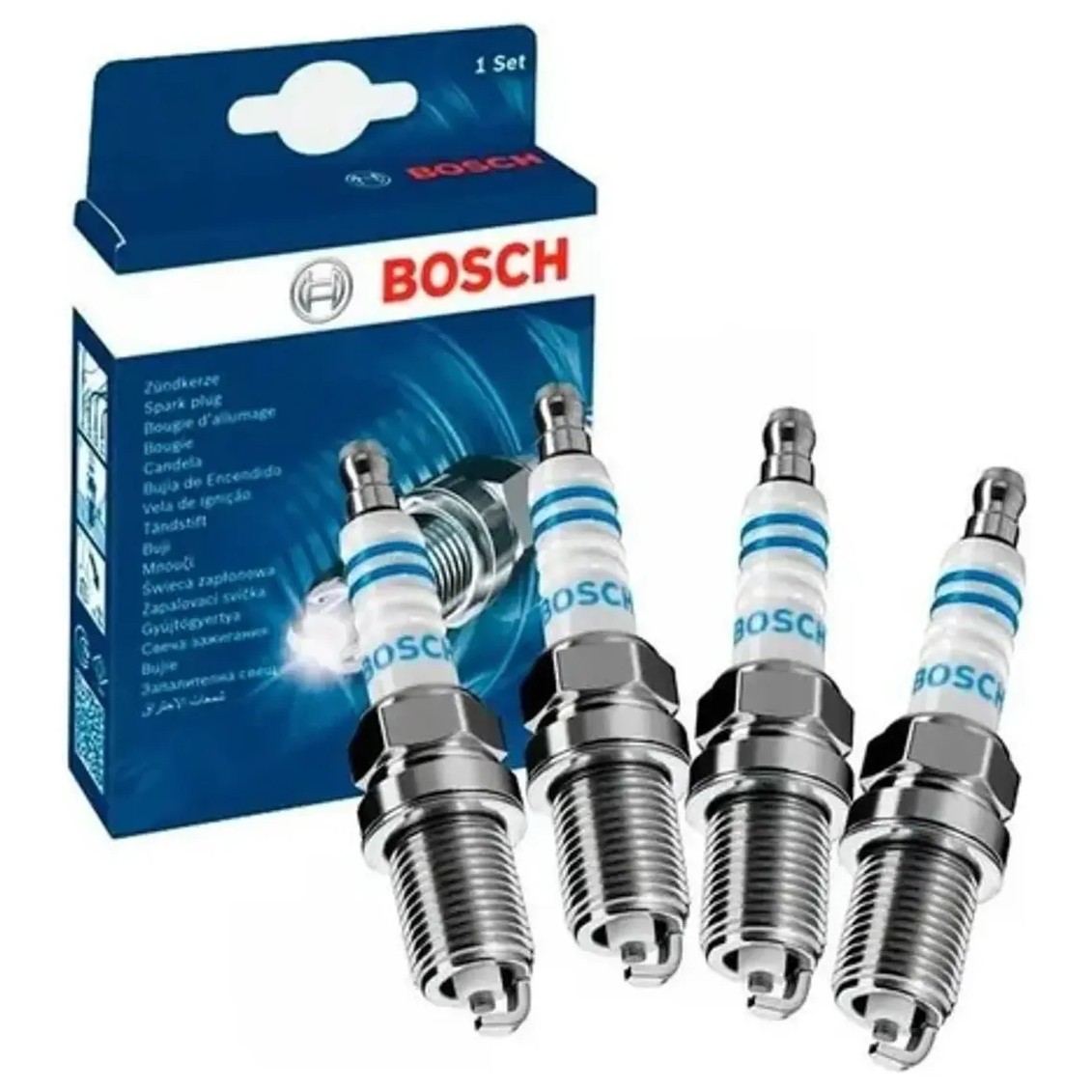 Kit 4 Vela de Ignição para Fiat Palio Weekend - Bosch - 0 242 222 503