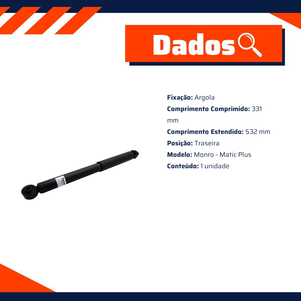 Amortecedor Traseiro da Suspensão para Suzuki Grand Vitara - Monroe - 334487MM