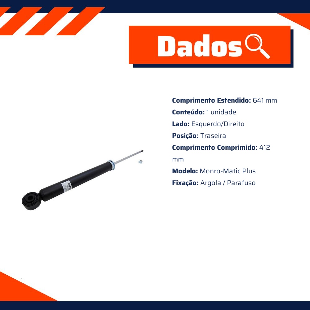 Amortecedor Traseiro Direito ou Esquerdo da Suspensão para Chevrolet Tracker - Monroe - 334533MM