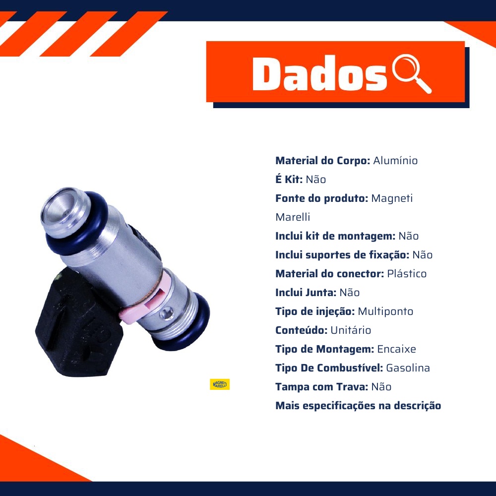 Injetor De Combustível Mitsubishi Pajero - Magneti Marelli - 50105002