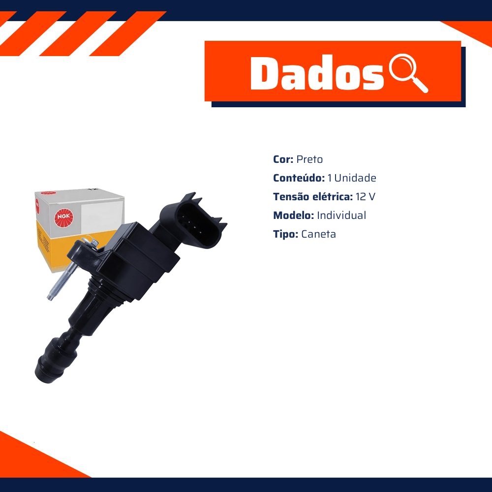 Bobina Ignição para Chevrolet Captiva e Malibu - NGK - U5180