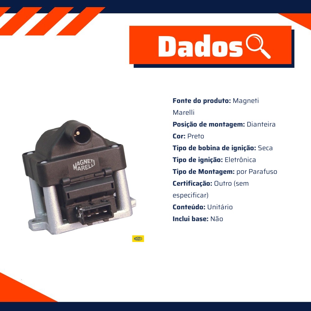 Bobina De Ignição - Magneti Marelli - BI0015MM