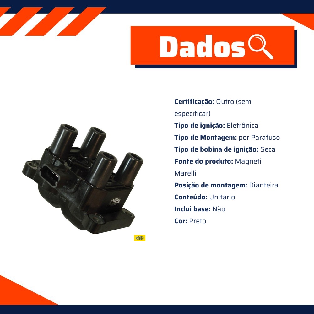 Bobina De Ignição - Magneti Marelli - BI0023MM